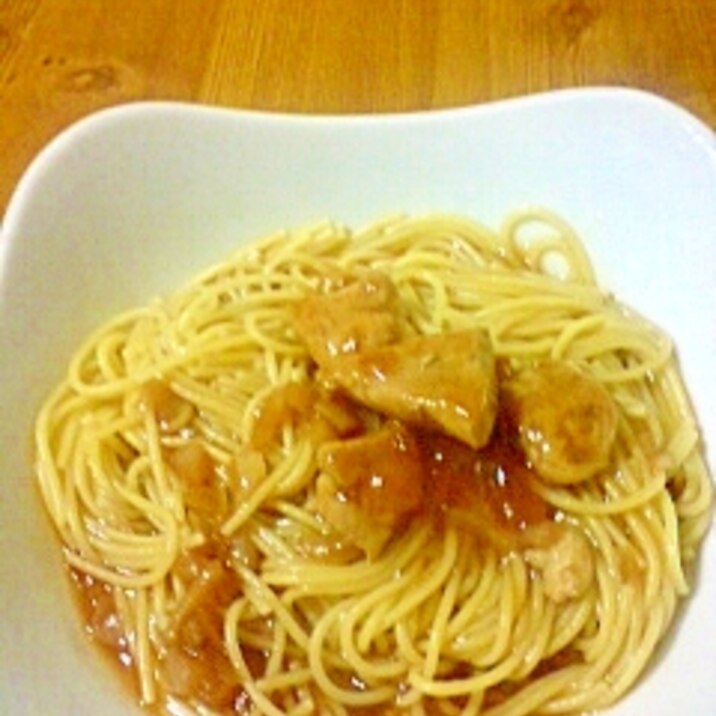 ミートソース風チキンのパスタ